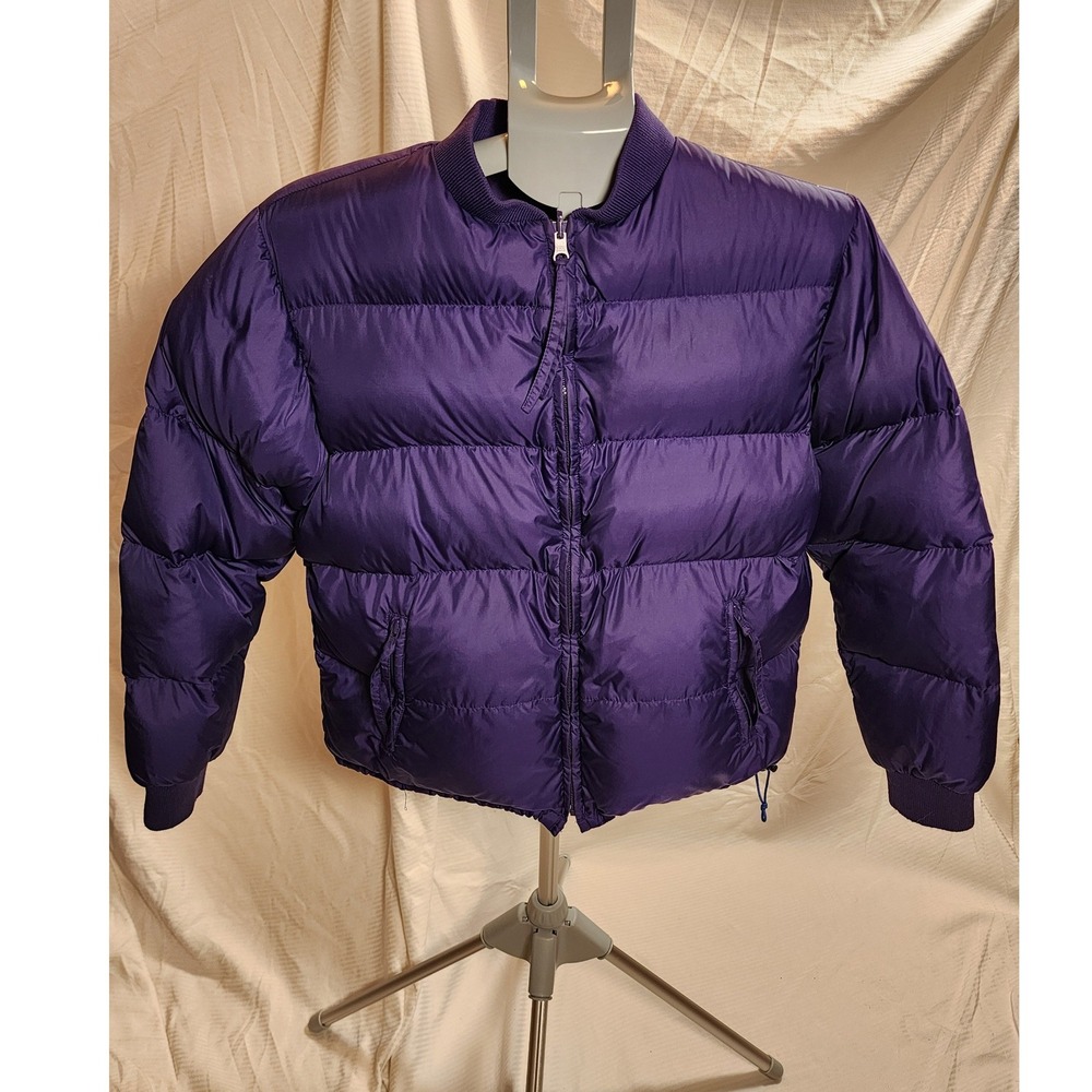 Vintage 90s REI Goose Down Bomber Puffer Jacket Purple